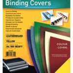 CARTONCINO FELLOWES PER RILEGARE A4 COLORATO GOFFRATO 250 GR 100 FOGLI GIALLO