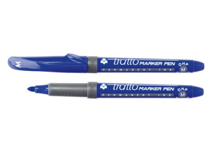 PENNARELLI MARKER TRATTO OHP PEN M MEDIA 1,0 mm BLU 8 PEZZI