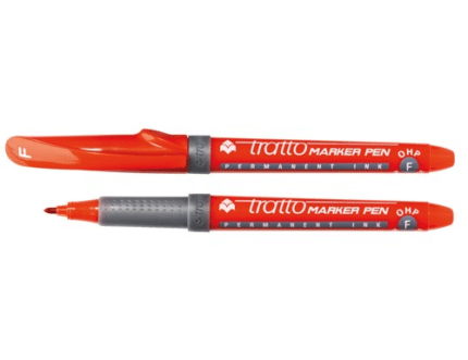 PENNARELLI MARKER TRATTO OHP PEN F FINE 1,0 mm ROSSO 8 PEZZI
