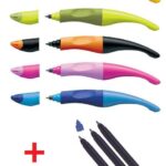 PENNA STABILO EASY ROLLER ORIGINAL PER MANCINI LEFT + 3 RICARICHE BLU (colore come disponibile)