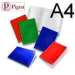 RUBRICA PUNTO METALLICO A4 PIGNA MONOCROMO COLORI ASSORTITI 60 FOGLI 80GR CONF. 10 PEZZI