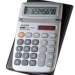 CALCOLATRICE TASCABILE AURORA  HC115 - DISPLAY REGOLABILE CON GUSCIO A PORTAFOGLIO
