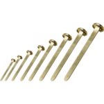 CONF. 100  FERMACAMPIONI OTTONATI WIGO-  N° 8 -  LUNGHEZZA 40 mm - immagine 2