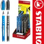 PENNE ROLLER STABILO WORKER COLORFUL - Esp. 12 pz Assotriti (6 Nere-6 Blu)
