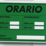 CARTELLI ORARIO CONF. 25 PEZZI VARI COLORI