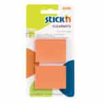 BLOCCHETTI MEMO ADESIVI  STICK'N TRASLUCIDI - mm 38X50 - 50 FOGLI X 2 - COLORE NEON -ARANCIO