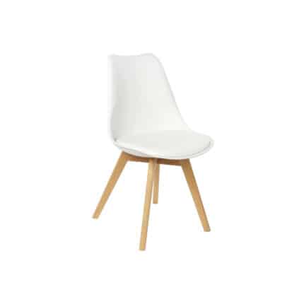 Sedia DKD Home Decor Bianco Naturale polipropilene legno di faggio 48 x 55 x 83 cm