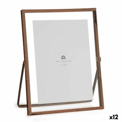 Cornice Portafoto Gift Decor Rame Metallo Vetro Plastica (12 Unità)
