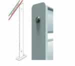 Piantana A Tassellare - Profilo 60x7mm - H 1255 mm - Per Recinzione Modulare Grigliato Classic