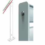 Piantana A Tassellare - Profilo 60x7mm - H 2045 mm - Per Recinzione Modulare Grigliato Classic