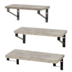 Mensole Max Home Ferro Legno MDF 42 X 12 X 16 CM (4 Unità) - immagine 2