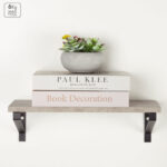 Mensole Max Home Ferro Legno MDF 42 X 12 X 16 CM (4 Unità) - immagine 4