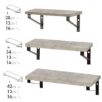 Mensole Max Home Ferro Legno MDF 42 X 12 X 16 CM (4 Unità) - immagine 5