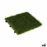 Piastrella ad Incastro Ibergarden Verde Plastica Prato artificiale 30 x 3,5 x 30 cm Prato (6 Unità)