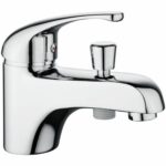 Rubinetto a comando unico per doccia Rousseau Fira Bianco Chrome 12 x 14 x 21 cm