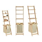 Scaffale Kipit Marrone Beige Legno Stoffa 36 x 151 x 41,5 cm - immagine 2
