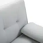 Divano Letto 3 Posti Stile Scandinavo Reclinabile con Tavolino a Ribalta, 181x77x88 cm, Grigio - immagine 2