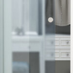 Porta Scorrevole in Vetro Smerigliato con Binario in Alluminio per Bagno Cucina Studio Vetro 205cm - immagine 9