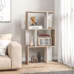 Libreria di Design Scaffale Ufficio Legno Moderna 3 Ripiani 60 × 24 × 111,4cm - immagine 2