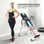 Panca a Inversione Gravitazionale Professionale Imbottita, Tavola di Inversione in Acciaio, 65x112-142x126cm - immagine 5