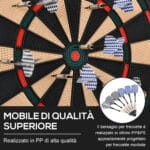 Bersaglio Freccette Elettronico in Plastica con 6 Freccette, Effetti Sonori e Visivi, 44 x 50 x 3,2cm, Nero - immagine 5