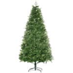 Albero di Natale Artificiale e Ignifugo per Interni con 2056 Rami e Base in Metallo, Ø124x228 cm, Verde