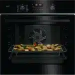 AEG TS6PB51ZAB serie 6000 SenseCook Forno incasso multifunzione, 60 cm, 71 litri, pirolitico, con sensore di temperatura SenseCook e wifi, nero