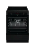 AEG CIB6499APB Cucina da accosto cm. 60, 4 zone induzione, funzione hob2Hood, forno elettrico pirolitico, manopole retrattili, vetroceramica, nero opaco