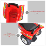 Quad Giocattolo per Bambini con Clacson, Musica e Luci, 60x38x42 cm, in PP Rosso - immagine 7