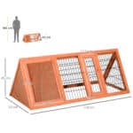 Gabbia per Conigli e Animali Domestici, Conigliera in Legno di Abete118 x 50 x 45 cm - immagine 3