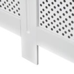 Copritermosifone Moderno a Griglia in MDF per Casa e Ufficio, 111,5x82x19 cm, Bianco - immagine 9