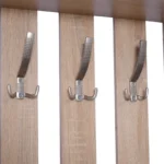 Set Arredo Guardaroba 3 in 1 con Specchio e Scarpiera da Ingresso Pannello Truciolare 90 x 21,5 x 116cm Quercia - immagine 2