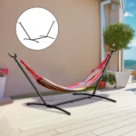 Supporto Struttura Portante Max,120Kg per Amaca Regolabile 280x120x110cm Nero - immagine 3