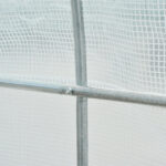 Serra da Giardino a Tunnel Per Piante in PE con Tubi in Ferro, Bianco, 350x2x2cm - immagine 7