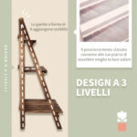 Portapiante Pieghevole Portavasi in Legno di Abete con 3 Livelli Scaffale da Esterno per Piante Portafiori 1x37x93cm - immagine 5