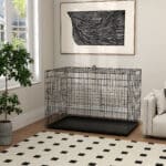 Gabbia per Animali Domestici Trasportino per Cani e Gatti Pieghevole in Acciaio Doppia Apertura, 121x77x82cm, Nero - immagine 8