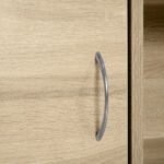 Libreria Scaffale in Legno, Mobiletto Multiuso con 3 Ripiani 4 Scompartimenti e 2 ante, 61,5x29,5x80cm - immagine 7