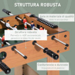 Calcio Balilla Professionale per Bambini e Adulti con Aste in Legno MDF 92x46x78cm - immagine 5