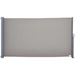 Tenda da Sole Laterale e Avvolgibile (3x1,6m) in Alluminio e Poliestere Imperemabile Anti-UV, per Vento/Privacy