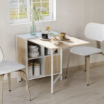 Tavolo Multiuso Design Pieghevole con 4 Scompartimenti 169 × 60 × 75cm - immagine 9