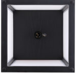 Lampada a Terra 40W con 3 Mensole Integrate e Interruttore a Pedale, Lampada Moderna in MDF e PS, 26x26x160 cm, Nero e Bianco - immagine 9