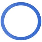 Copertura Imbottita Bordo Trampolino, Protezione per Tappeto Elastico Giaridno in Plastica, Ø366cm, Blu