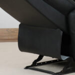 Poltrona Relax Reclinabile, Regolabile ed Ergonomica, in Pelle PU con Imbottitura, per Casa e Ufficio, 65x92x1 cm, Nera - immagine 9
