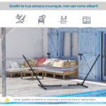 Supporto Struttura Portante per Amaca Regolabile Capacità Max, 120Kg - immagine 6