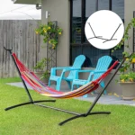 Supporto Struttura Portante Max,120Kg per Amaca Regolabile 280x120x110cm Nero - immagine 4