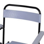 Sedia WC Pieghevole con Vaso Rimovibile per Anziani e Disabili in Tubi di Ferro e Plastica 52 x 50 x 75cm - immagine 9