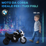 Moto Elettrica per Bambini Max, 20kg con Licenza BMW, Macchina Elettrica con 3 Ruote, Batteria Ricaricabile 6V, Bianco Nera, 66x37x44cm - immagine 7