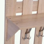 Set Arredo Guardaroba 3 in 1 con Specchio e Scarpiera da Ingresso Pannello Truciolare 90 x 21,5 x 116cm Quercia - immagine 4