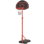Canestro Portatile Canestro Basket da Esterno con Altezza Regolabile 193,5-248,5cm e Base da Riempire con Acqua o Sabbia, in Acciaio e Nylon 73x49x194-249cm