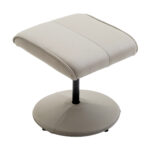 Poltrona Relax Reclinabile con Pouf Poggiapiedi Abbinato e Rivestimento in Finta pelle, 71x78x101cm, Grigia - immagine 8